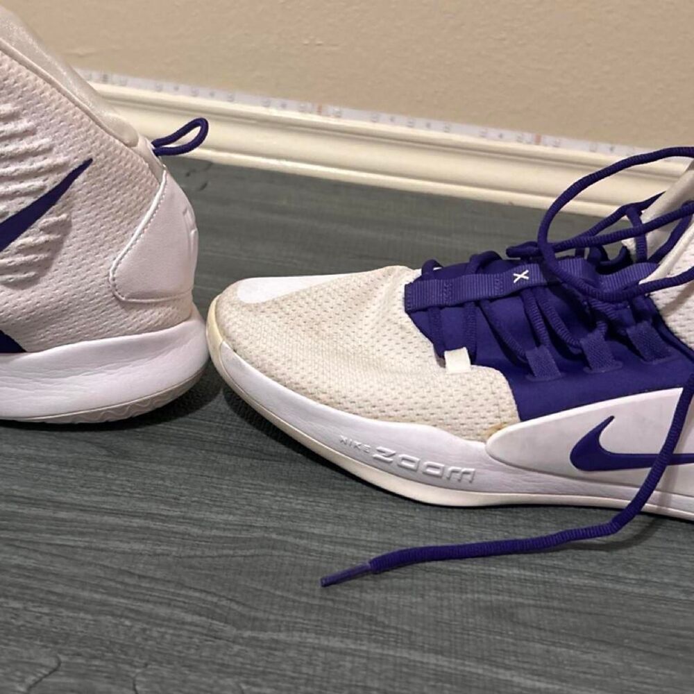 Streetwear Basketball Sneakers Nike Hyperdunk X TB white purple size 15